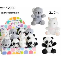ANIMALES 21CM PANDA-KOALA-UNICORNIO SURT