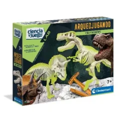 ARQUEOJUGANDO T-REX+TRICERATOPS FLUORESC