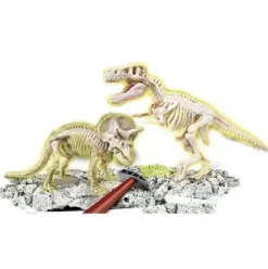 ARQUEOJUGANDO T-REX+TRICERATOPS FLUORESC