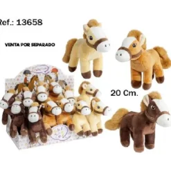 CABALLO 20CM PELUCHE 3 SURT