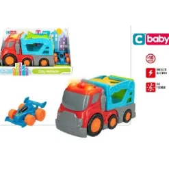 CAMION INFANTIL FRICCION 2 COCHE LUZ+SON