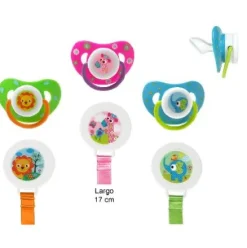 CHUPETE+SUJETA 3SURT. E/BLISTER -ATOSA-