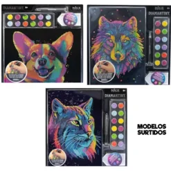 CRYSTAL ART DIAMANTINY MASCOTA NEON SURT
