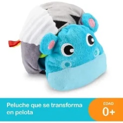 PELUCHE HIPOPOTAMO CONVERTIBLE EN PELOTA