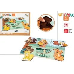 PUZZLE MADERA ANIMALES SELVA